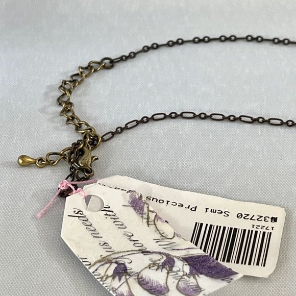 Faceted Semi-Precious Quartz 2 Strand Handmade Necklace One Of A Kind 21" - 24" - Picture 6 of 8